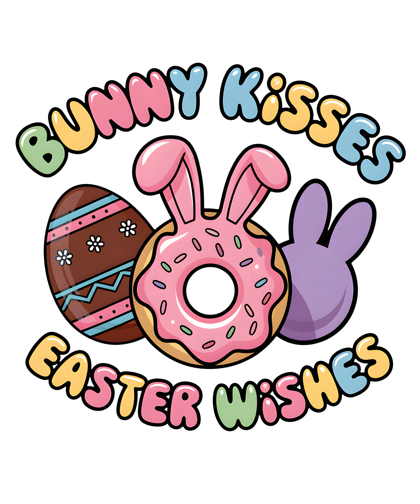 Bunny Kisses Easter Wishes- Print Only