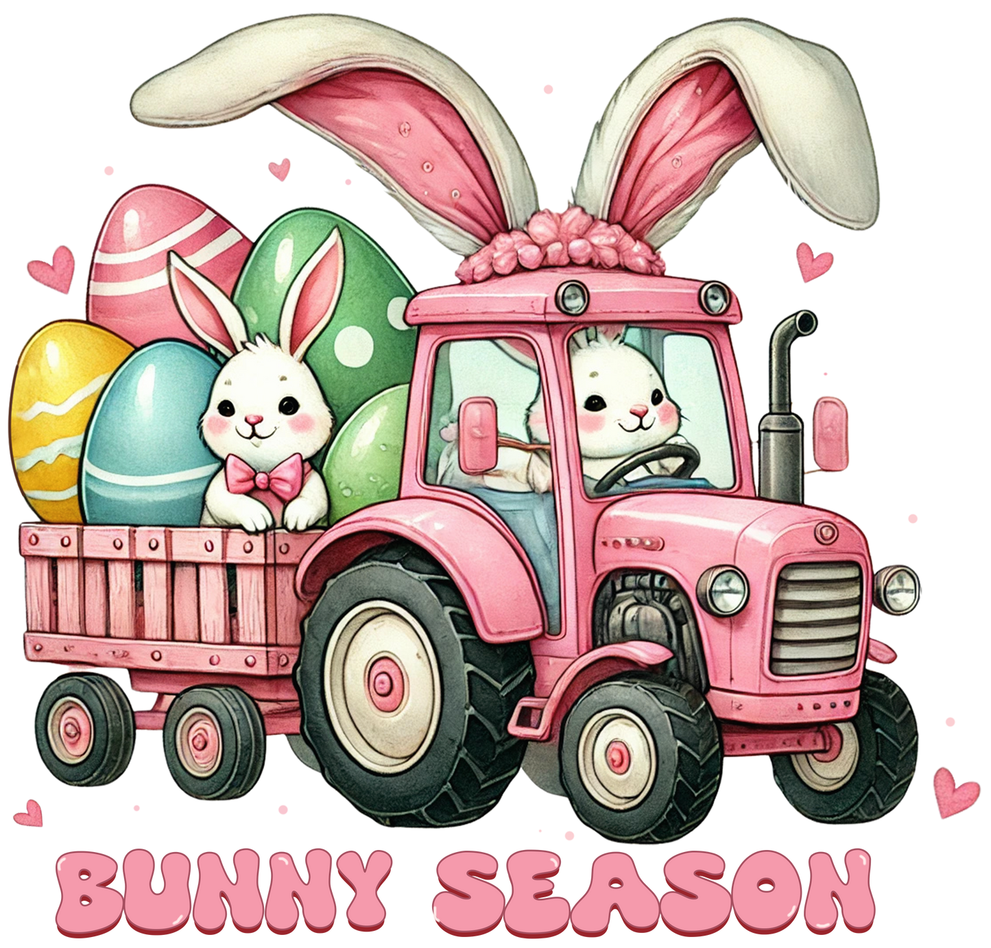 Bunny Season Tractor- Print Only