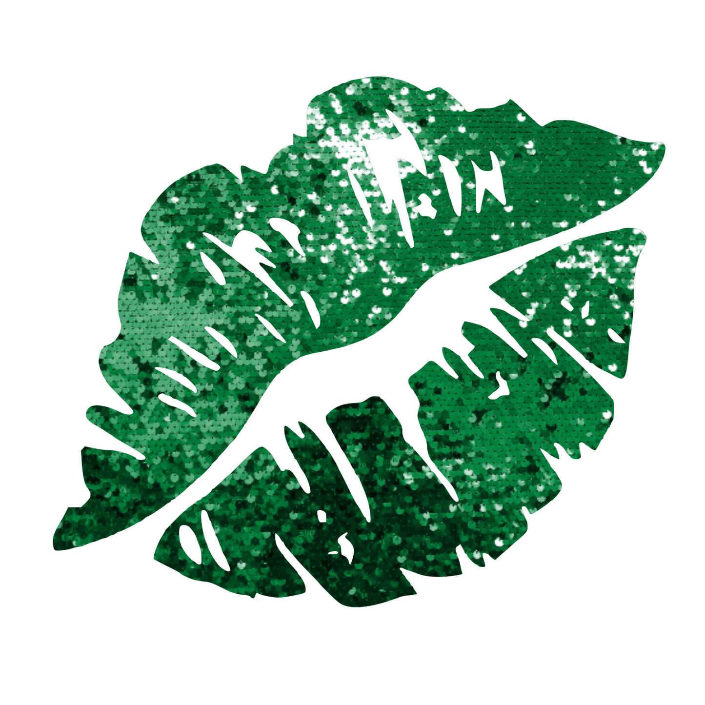 Green Glitter Lips- Print Only