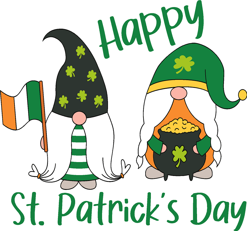Happy St. Patrick's Day- Gnomes- Print Only