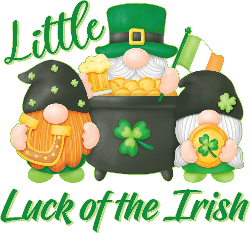 Little Luck Of The Irish- Gnomes- Print Only