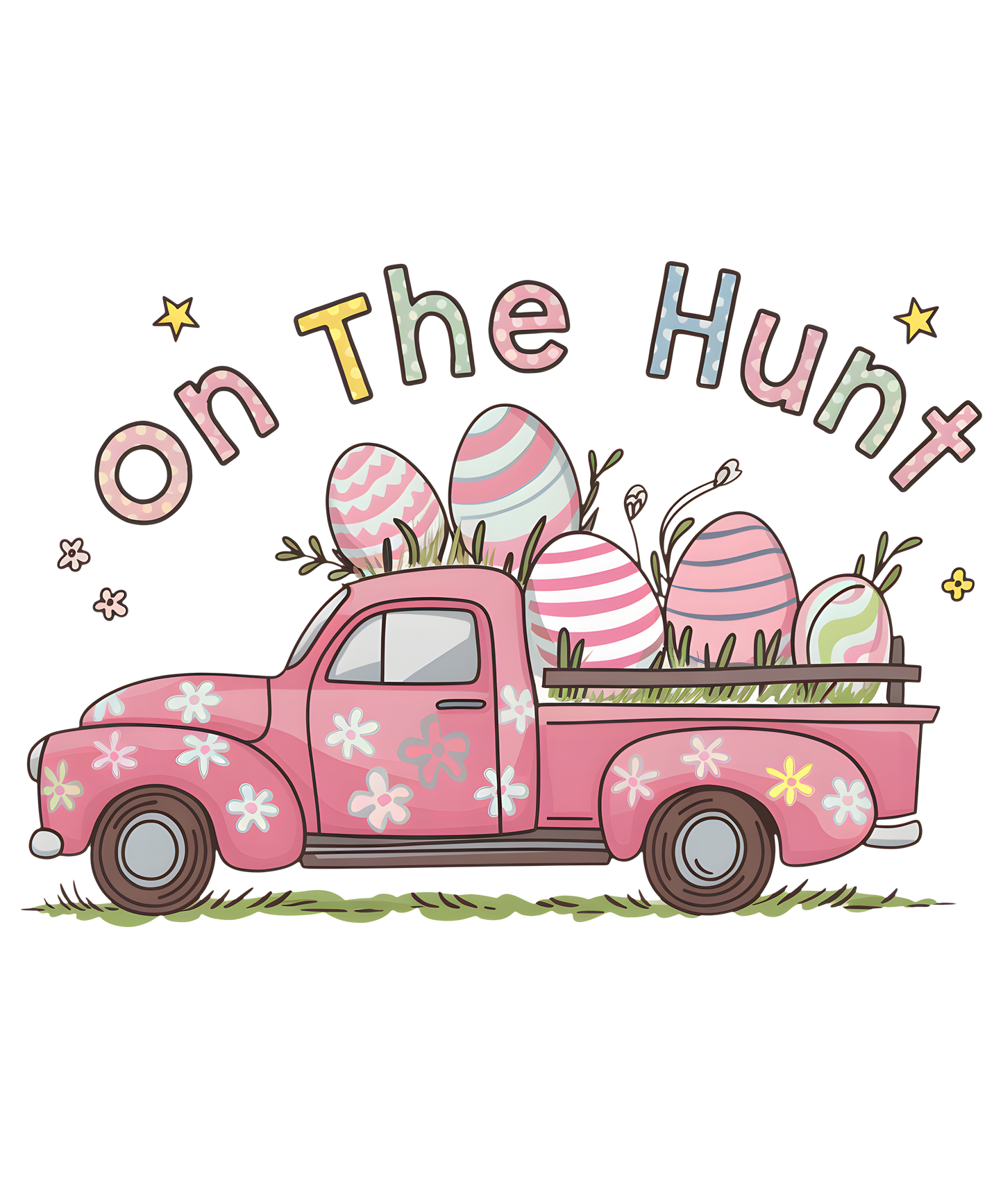 On The Hunt- Easter Truck- Print Only