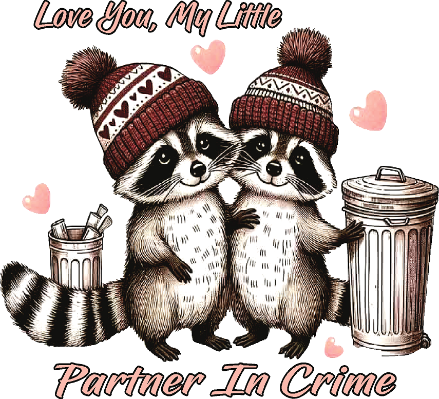 Partner In Crime Raccoons- Print Only