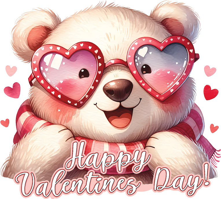 Valentine's Bear- Print Only